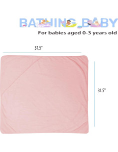 Toalla con Capucha para Bebés IFaryMes Sakura Rosa 80x80cm 2