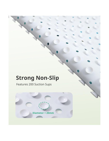 Alfombrilla de baño antideslizante Daugee 101.6x40.6 cm Sirena