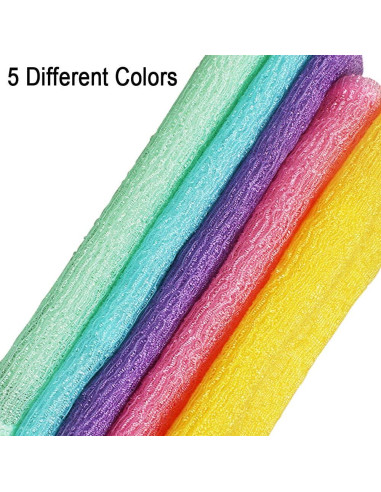 Set 5 Toallas Exfoliantes de Nylon Aniann 89 cm - Ducha