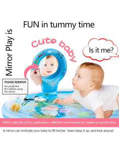 Alfombra de Juego Acuática 4-en-1 XWE-01 para Bebés con Espejo 2