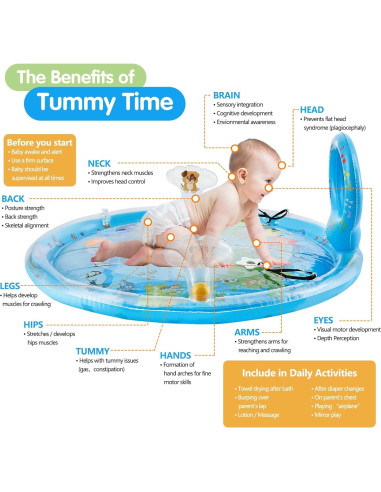 Alfombra de Juego Acuática 4-en-1 XWE-01 para Bebés con Espejo