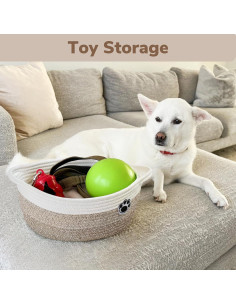 Cesta de Almacenamiento Tejida HiChen 30.5x20.3x12.7cm Marrón 2