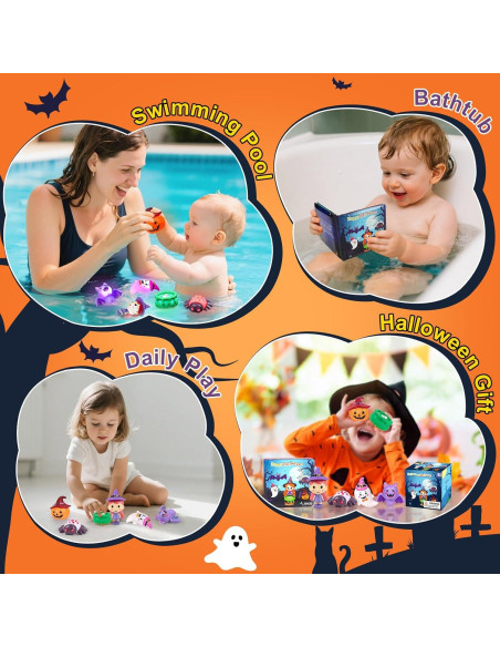 Juguetes de baño Halloween 7PCS - Brillan en la oscuridad