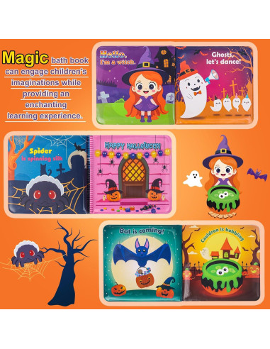 Juguetes de baño Halloween 7PCS - Brillan en la oscuridad