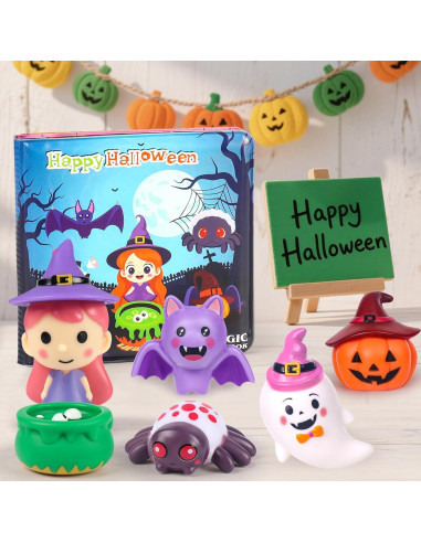 Juguetes de baño Halloween 7PCS - Brillan en la oscuridad