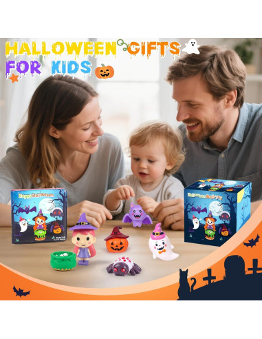 Juguetes de baño Halloween 7PCS - Brillan en la oscuridad