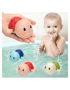 Set de 3 Juguetes de Baño Tortuga PADONISE para Niños 1-3 Años