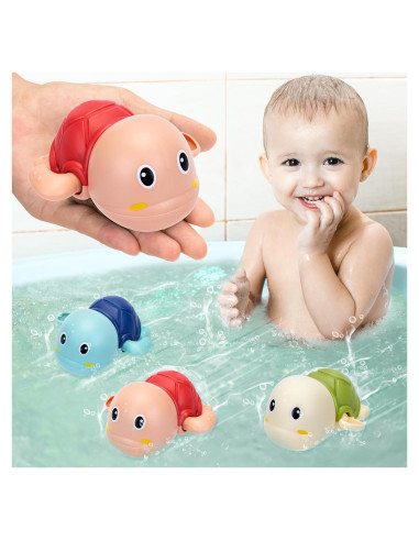 Set de 3 Juguetes de Baño Tortuga PADONISE para Niños 1-3 Años