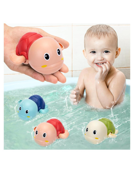 Set de 3 Juguetes de Baño Tortuga PADONISE para Niños 1-3 Años