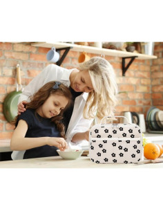 Bolsa de Almuerzo Aislada LEDAOU Niños 4L Flor Negra 2
