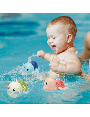 Set de 3 Juguetes de Baño Tortuga PADONISE para Niños 1-3 Años
