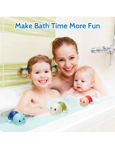 Set de 3 Juguetes de Baño Tortuga PADONISE para Niños 1-3 Años