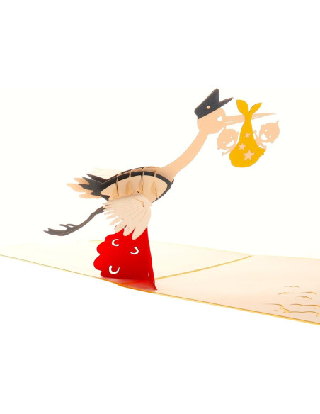 Tarjeta 3D Pop Up iGifts And Cards Baby Shower Gemelos 15.24cm