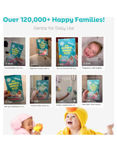 Baño de Burbujas Natural CrazyBubbles 199.5g Hipoalergénico