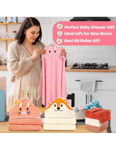 Toallas con Capucha para Bebés Sublaga - 12 Piezas 80x80 cm