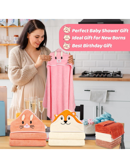 Toallas con Capucha para Bebés Sublaga - 12 Piezas 80x80 cm