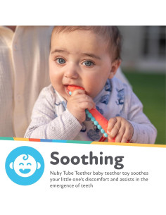 Mordedores de Dentición Nuby Tube Teether 2-Pack Silicona 3+ Meses 2