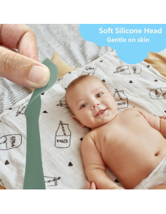 Espátula de Crema para Pañales JIQIHEYI - Silicona Suave 16.5cm 2