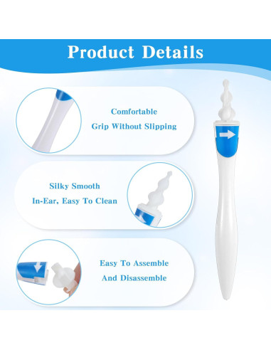 Kit de Eliminación de Cerumen CIATBYYJ con 16 Puntas Reutilizables