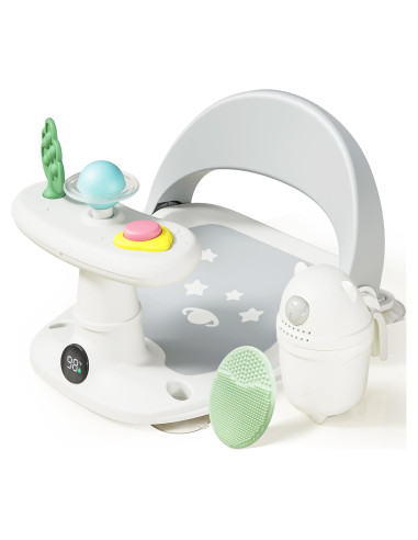 Asiento de Baño Antideslizante para Bebés Gris - 0 a 25 kg