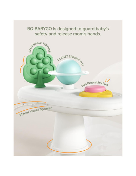 Asiento de Baño Antideslizante para Bebés Gris - 0 a 25 kg