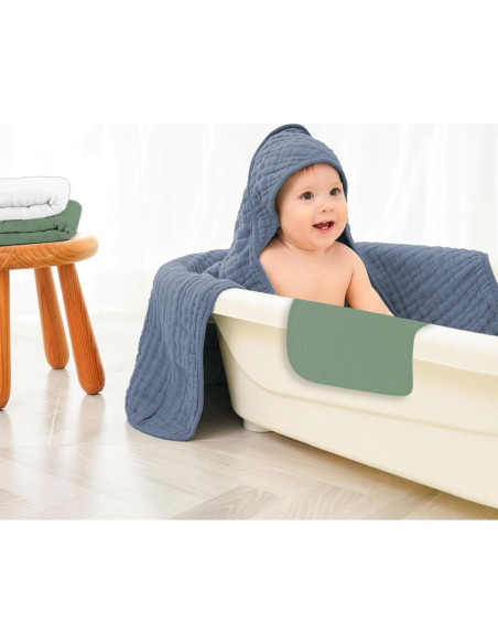 Toallas de Baño con Capucha Koo-dib 100% Algodón 76x76 cm 6 Piezas