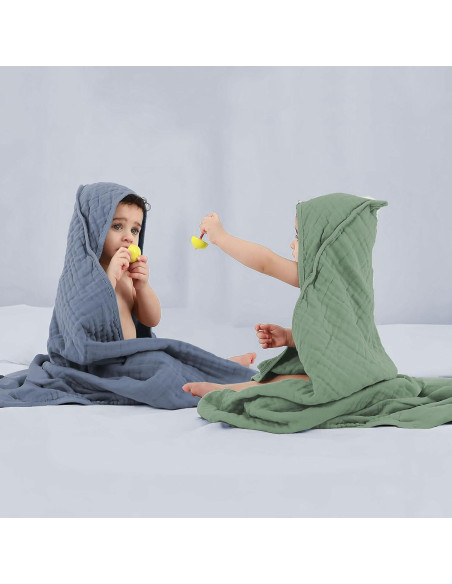 Toallas de Baño con Capucha Koo-dib 100% Algodón 76x76 cm 6 Piezas