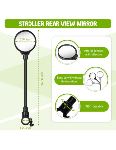 Espejo para Cochecito Liovsiso Redondo Universal 39.7x9.6cm 2