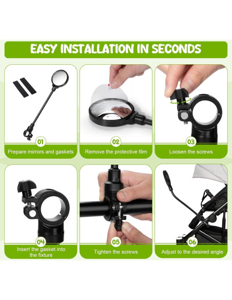 Espejo para Cochecito Liovsiso Redondo Universal 39.7x9.6cm