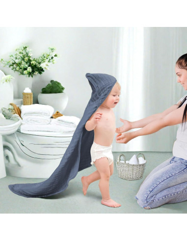 Toallas de Baño con Capucha Koo-dib 100% Algodón 76x76 cm 6 Piezas