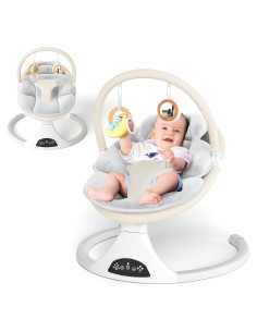Columpio Eléctrico para Bebés - Control Remoto, 5 Velocidades, 3.7kg