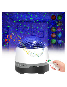 Proyector de Estrellas LED RENXIN-INC con Sonido Blanco y Control Remoto