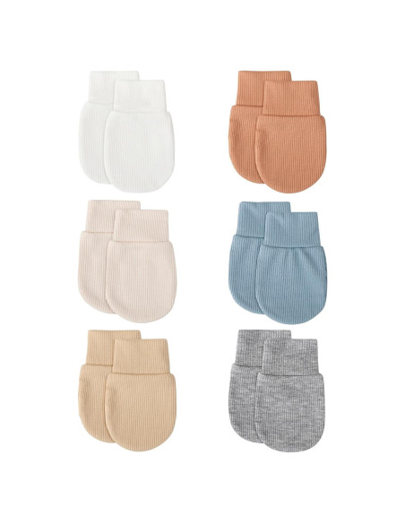 Manoplas para Bebés BQUBO 6 Pares 0-6 Meses Unisex