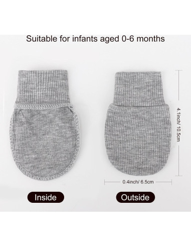 Manoplas para Bebés BQUBO 6 Pares 0-6 Meses Unisex