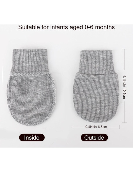 Manoplas para Bebés BQUBO 6 Pares 0-6 Meses Unisex
