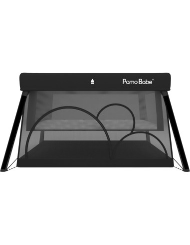 Cuna de viaje Pamo Babe con moisés extraíble, negra