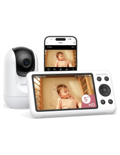 Monitor de Bebé WiFi Momcozy BM04 con Cámara 1080P y Audio