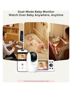 Monitor de Bebé WiFi Momcozy BM04 con Cámara 1080P y Audio 2