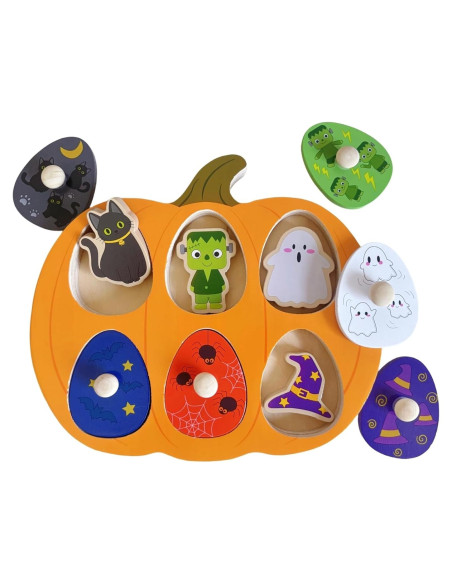 Rompecabezas de Madera Halloween UURM 6 Colores 17.8x14 cm