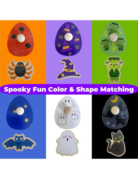 Rompecabezas de Madera Halloween UURM 6 Colores 17.8x14 cm