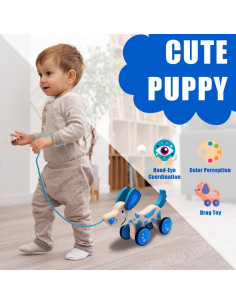 Juguete de Tirar Perro de Madera Qiuxing 23.4x14.5 cm 2