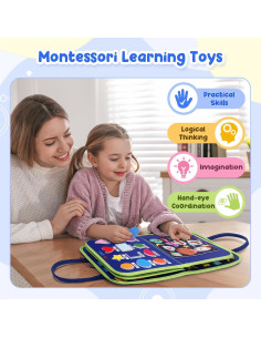 Tablero Ocupado Montessori Kiddopark 27.9x22.6cm Juguete Educativo 2