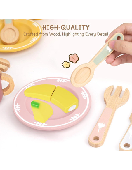 Juego de Cocina de Madera 20 Piezas para Niños KABI-0177