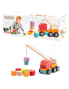 Camión Gría de Madera Levenya - Juguete Montessori 0.68 kg