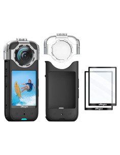 Accesorios para Insta360 X3: Funda Silicona + Tapas Antivaho + Protectores