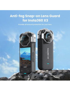 Accesorios para Insta360 X3: Funda Silicona + Tapas Antivaho + Protectores 2