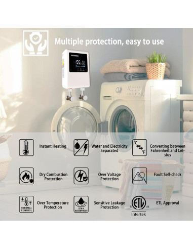 Calentador de Agua Instantáneo Eléctrico ECOTINYMACH 5000W 110V