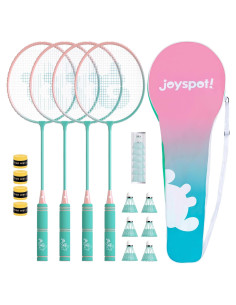 Juego de Raquetas de Bádminton JOY SPOT! 4 Raquetas y Accesorios