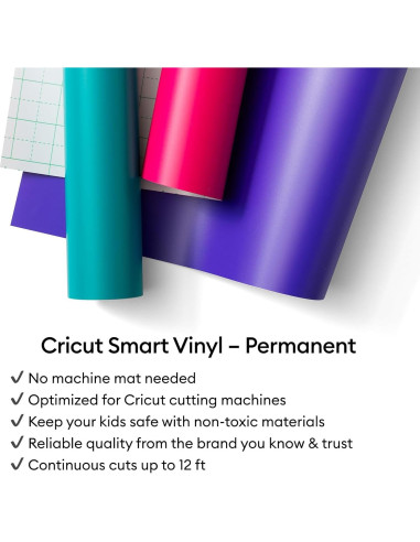 Vinilo Permanente Inteligente Cricut Joy Xtra 6 Hojas 24.1x61cm