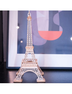 Rolife Rompecabezas 3D de Madera Torre Eiffel DIY 16.5x15.7x36.4cm 2